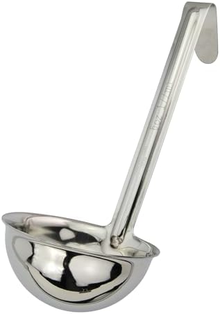 Winco One Piece Stainless Steel Ladle, 6 Ounce, 6"