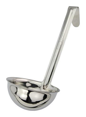 Winco One Piece Stainless Steel Ladle, 6 Ounce, 6"