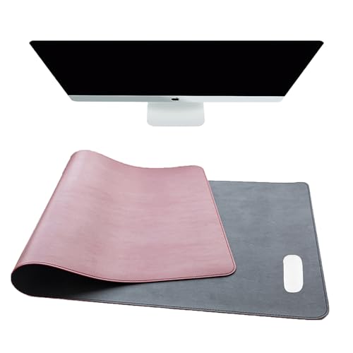 Sous-main bureau gaming double face noir rouge 100x50 cm avec coutures de qualité