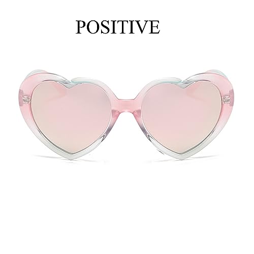 WZWLKJ Heart Sunglasses for Women Men Polarized Love Heart Sunglasses Oversized Love Shaped Sunglasses Retro Fashion2