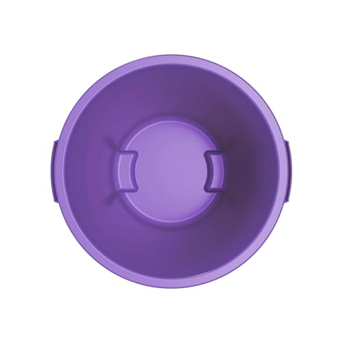 Image of SPARTA Bronco Waste Container Trash Container, Round Trash Bin for Disposal, 10 Gallons, Purple (Pack of 5)