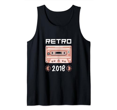 Cinta Retro Música Nostalgia Vintage 2018 Cumpleaños Camiseta sin Mangas