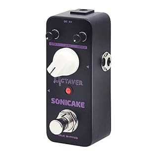 Octave Pedal has 100% Analog Classic Monophonic Octave creates 2-Voice Octave Sound Blended with Dry Signal Compact Size Pedal producing Notes One Octave lower and Two Octaves lower than the Direct Signal for Octave Guitar Pedal Designed for both Gui...