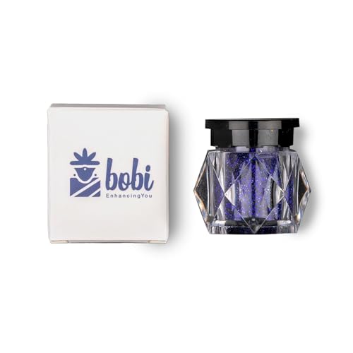 Image of BOBI Holographic Loose Radiant Glitter Eyeshadow, 10g Blue | Highly Pigmented, Long-Lasting, Shimmer Finish | Easily Blendable Hydrating Eye Makeup Eye Shadow | All Skin Types