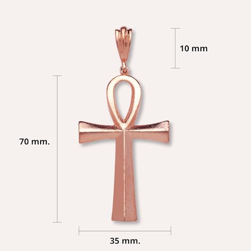 Real Pure Copper Large Ankh Pendant, Charm for men, women3