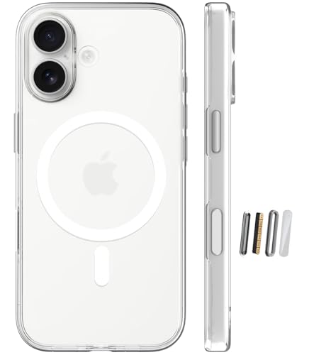 Image of Golden Sand Aura MagSnap Series Transparent Back Cover for iPhone 17 5G | Ultra-Clear Glass Feel | Military Grade Protective Case, Camera Protection (Crystal Clear)