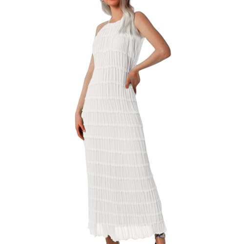 Vestidos de noche para mujer, elegantes para bodas, vestidos de baile, largos, elegantes, acampanados, con volantes, vestido de verano, vestido de cóctel, vestido largo, informal, para vacaciones o