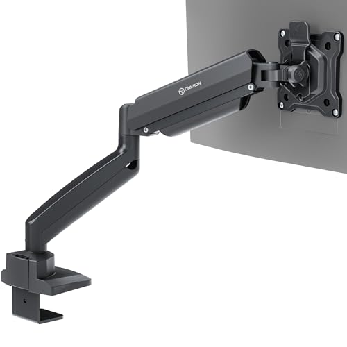 ONKRON Braccio Monitor Bianco G80-W - Per Schermi 13-32 Pollici, Carico 8 Kg, VESA 100x100, Regolazione Completa