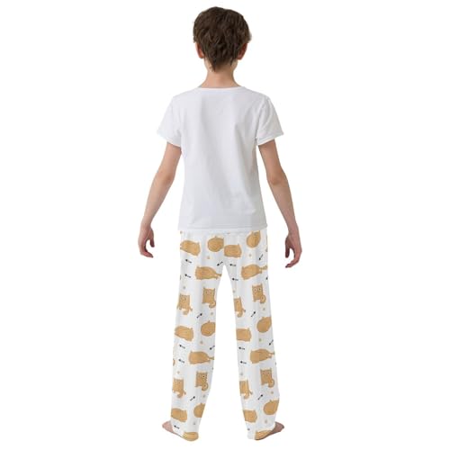 Boys' Pants Cute Ginger Cats Long Bottoms Jogger Pants Elastic Waist Trousers with Pockets S-XL3
