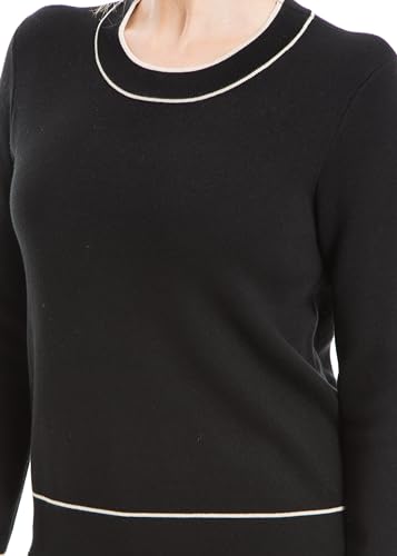 Image of Max Studio Women's Flat Knit Long Sleeve Sweater