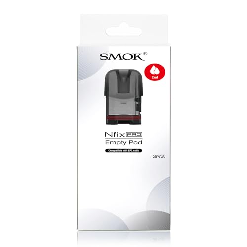 SMOK Nfix Pro Leerer Pod-Cartridge 2ml Seitenfüll-Vape-Tank Kompatibel mit Nfix Pro Kit und LP1 Coil Vaping-Zubehör 3 Stück Transparent Schwarz Kein Nikotin – Bild 5