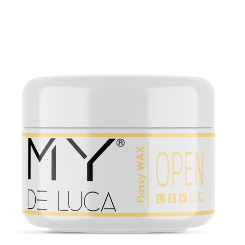 MY DE LUCA - OPEN Flossy Hair Wax for Men, Hair Gel Alternative with Remoldable Pomade Hair Care Formula, Water-Based Hair Products for Styling and Adding Volume, 100 ml