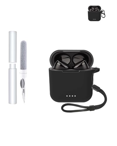 Custodia protettiva per cuffie Tozo T6 resistente ed ecologica con fori precisi e compatibilità di ricarica bluetooth silicone nero