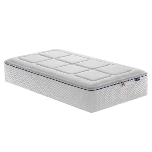 KHAMA Colchón Dual Pro Muelles Ensacados Dual X-Cool Desenfundable (90x200, Extra Firme)