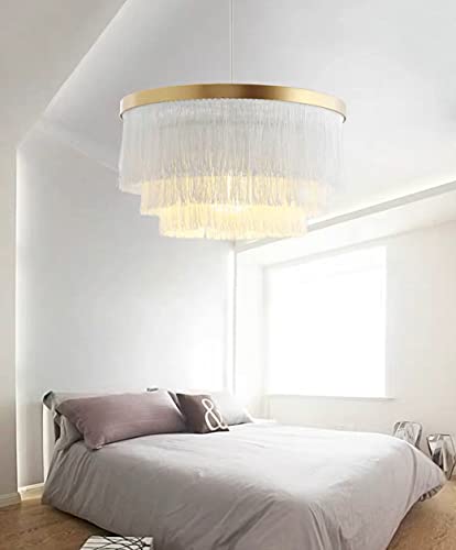 Saimmaa Nordic Romantic Pendant Lighting Tassel Chandeliers Creative Modern Ceiling Lights 3 Tiers In White #TOP5