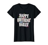Happy Birthday Hailey First Name Girls Colorful Bday T-Shirt