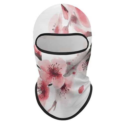 Balaclava para hombre, máscara de esquí para mujer con flores cereza, cubierta facial completa para ciclismo miniatura 7