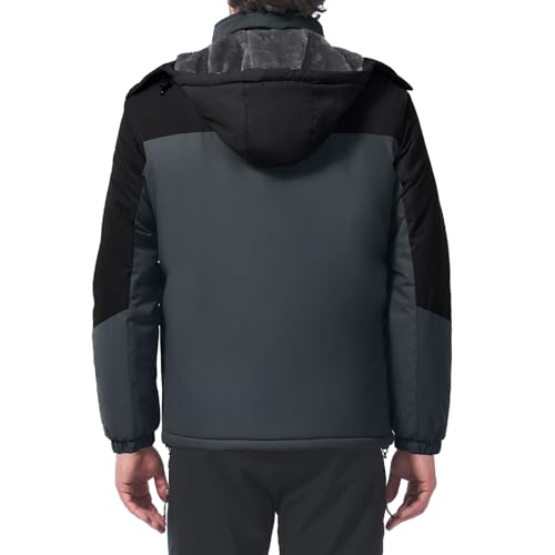 Image of Mens Winter Coats Ski Snowboard Jacket Down Waterproof Coat | Warm Jacket, Insulated Jacket, Cold Weather Jacket, Heavy Jackets, Winter Parka, Windproof Coat, Hiking, Camping, Working