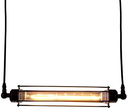 Lustre industriel pour éclairage de bar et restaurant suspension réglable tube