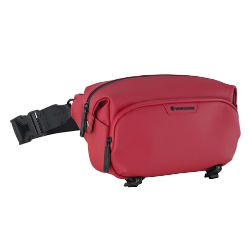 Image of Vanguard VEO Lite W3L Camera & Everyday Waist Pack (Red) - 3L Capacity, Fits Mirrorless Camera + Accessories, Tripod Strap, Adjustable Wear, Easy-Clean Water-Resistant Design