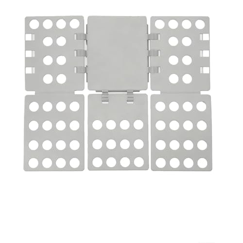 Planche de Pliage de Vêtements pour Enfants et Adultes – T-Shirt, Chemise, Pulls et Pantalons – Facile à Utiliser, Matériaux Durables et Design Compact pour un Rangement Optimal (Gris)