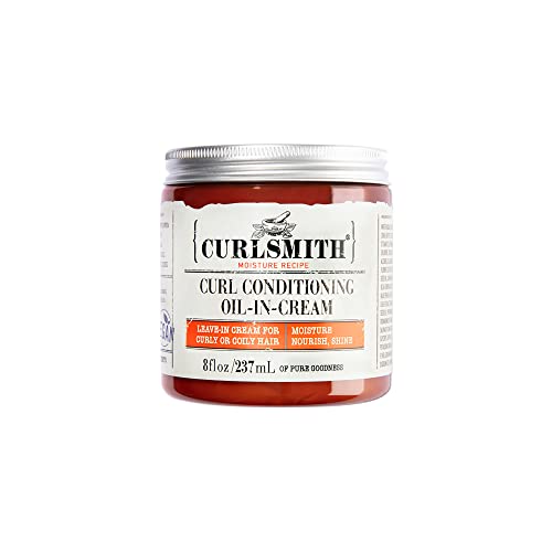CURLSMITH - Curl Conditioning Oil in Cream - Vegan Leave in Conditioner for Curly and Coily Hair (8oz)