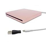 tengertang der U89 Super Externe Festplatte, USB Tragbare externes DVD/CD Laufwerk/Burner/Reader/Rewriter für die neuesten MacBook/MacBook Pro/Asus/Dell Latitude mit USB-c Port Rose