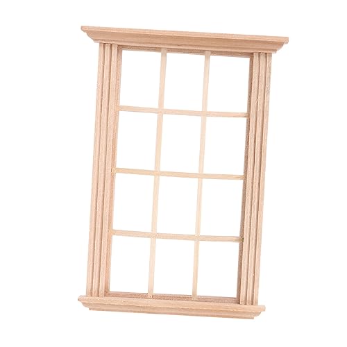 SAFIGLE Mini Moldura De Janela Ornamento De Madeira DIY 112 Modelo Em Escala Moldura De Janela De Ca
