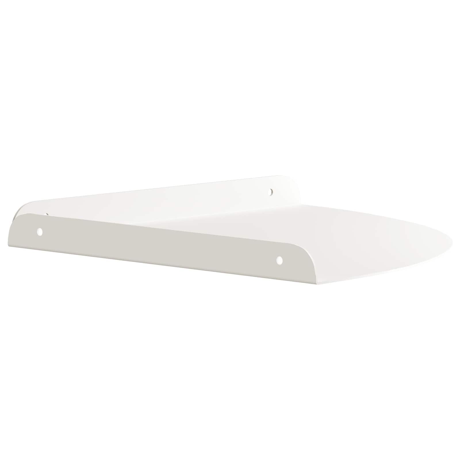Estantería flotante de acero blanco, juego de 4 unidades de 30 x 30 x 2 cm, estantería de pared, estantería flotante, estantería flotante, estantería de esquina, estantería de pared, ahorra