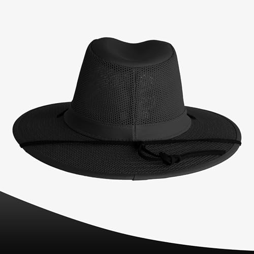 Image of Henschel Hats Original Aussie Breezer - Wide-Brim Sun Hat for Men with Adjustable Chin Cord | Perfect Men's Summer Hat