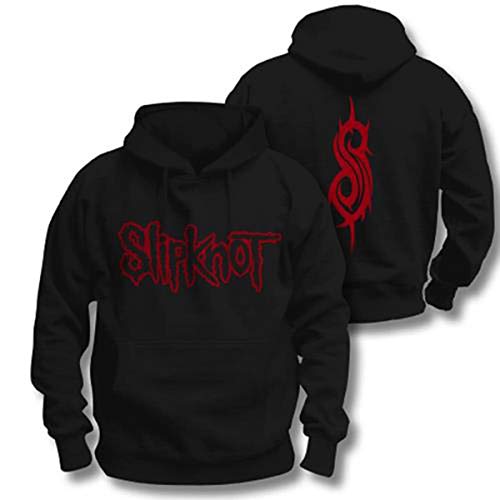 Rock Off officially licensed products Slipknot Logo Official Unisex Hoodie Hooded Top (Small) Black