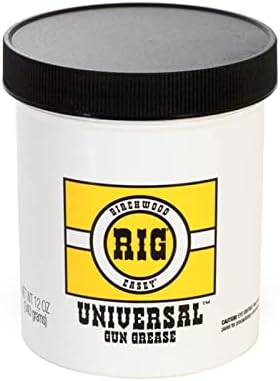 Birchwood Casey Rig Universal Gun Grease | Long-Lasting Superior Lubricant & Preservative for Reliable Gun Protection from Rust & Corrosion, 12-Ounce Jar