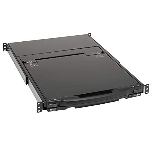 Image of Tripp Lite, NetDirector, 16-Port, DisplayPort, KVM, Switch, Console w / 17 in. LCD, Dual Rail, 1U Rack-Mount (B030-DP16-17D)