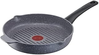 Tefal Natural On Induction G2801902 26 cm Non-Stick Grill Pan, Exclusive, Dark Gray