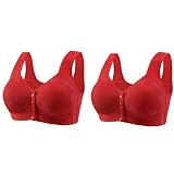 Cocila Sujetador Deportivo Mujer Alto Impacto Sujetadores con Cierre Frontal para Mujer, Paquete De 2, Cómodos, Sin Aros, Mayores, Tela Y Agradable La, Talla Grande. Ropa Deporte Body Espalda