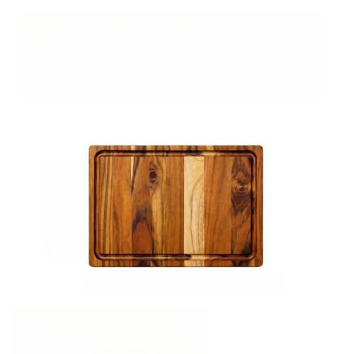 Tábua de Churrasco em Madeira Teca Maciça – Tábua de Corte Premium Anti-Umidade – Para Carnes e Cozinha Gourmet – Alta Durabilidade e Design Nobre (P 20x30)