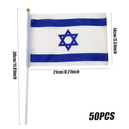 Mini drapeau d'Israël 50 pièces petit drapeau israélien sur bâtons