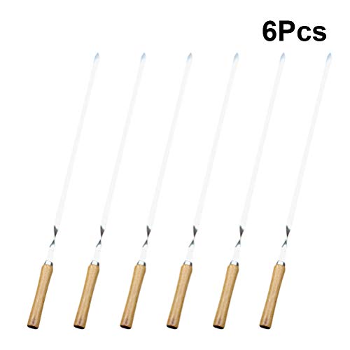 Espetos de churrasco DOITOOL para Espetos de Cabob de Aço Inoxidável para Grelhar, 6 peças de Espeto
