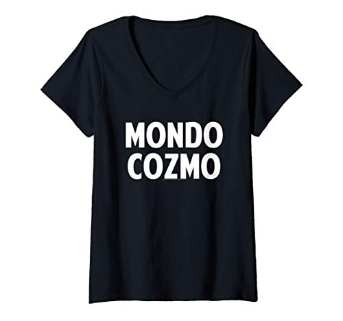 Womens Mondo Cozmo Logo V-Neck T-Shirt