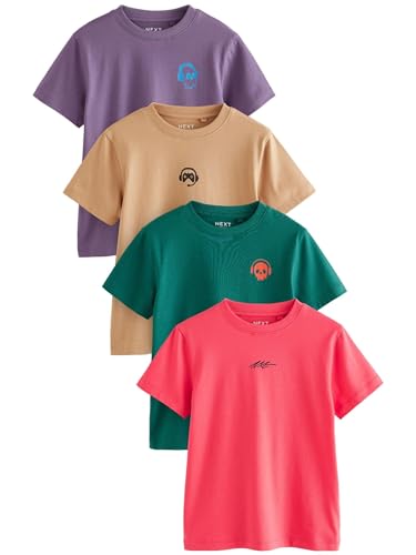 T-Shirt à Motif NEXT Garçon le Lot de 4 Hauts Manches Courtes