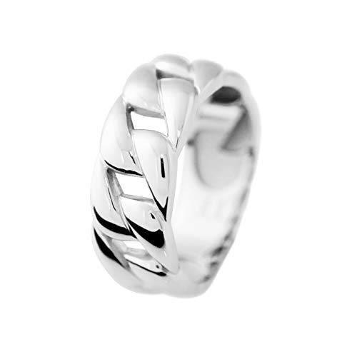 Essens - Bague GOURMETTE Iconique - SO TENDANCE - Argent Massif 925 Millièmes - Disponible de la taille 50 à 60 (FR) - Bijou Femme