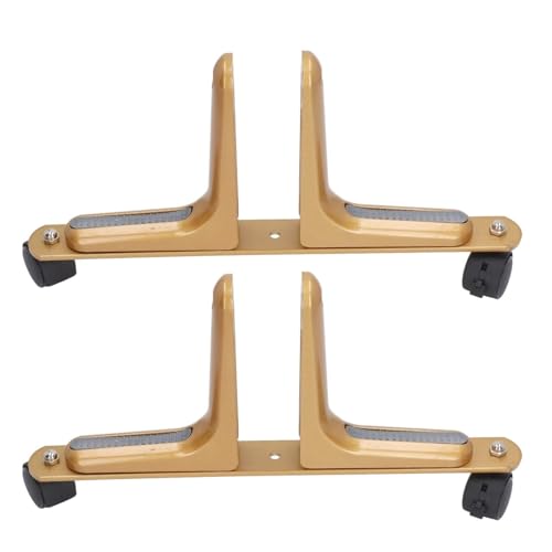 Image of Room Divider Feet Heater Feet Movable Solid with Casters Aluminum Alloy Easy to Assemble Strong Load Capacity 2 Sets (Gold)