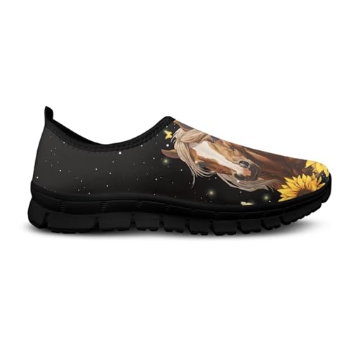 JoyLamoria House Flowers Animal Design Shoes for Women Lightweight Soft Fashion Holiday4