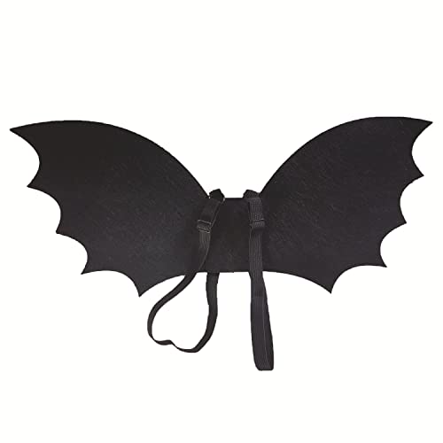 Proumhang Halloween-Umhang für Kinder,Fledermausflügel für Kinder im Alter von 0 bis 8 Jahren,Cosplay-Requisiten,Halloween-Dekorationen,Fledermaus-Umhang,Schwarz,S(Alter 0-5),48cm x 20cm