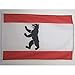 AZ FLAG - Flagge Berlin - 90x60 cm - Berlin Fahne 60 x 90 Cm Aussenverwendung - Flaggen