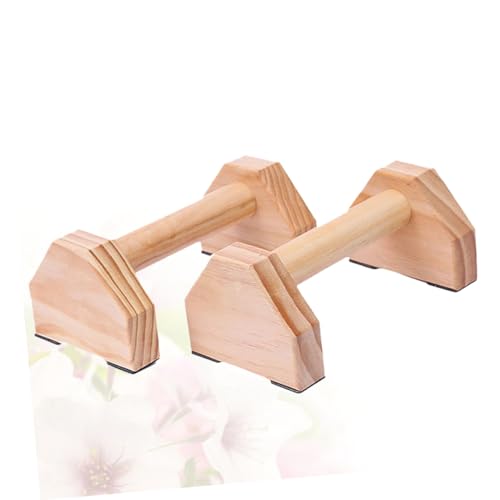 Toddmomy 1Pair Solid Wood Frame Durable Handstand Bars for Fitness Portable Strength Training Equipment for Home Workouts and Muscle Building