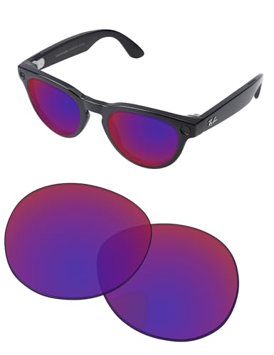 Image of Replacement Lenses for Ray-Ban Meta Headliner RW4009 & RW4013 50mm AI Glasses - Photochromic, Anti Blue Light Lens