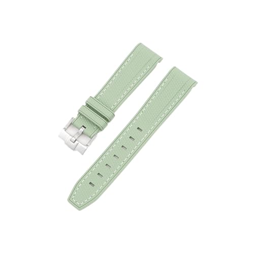 [LOKLNEYK] 20mm�A�[�N�V���J�Q���x���g�ɓK������Swatch X Omega�A�����f���r���v�x���g(Light green-white)