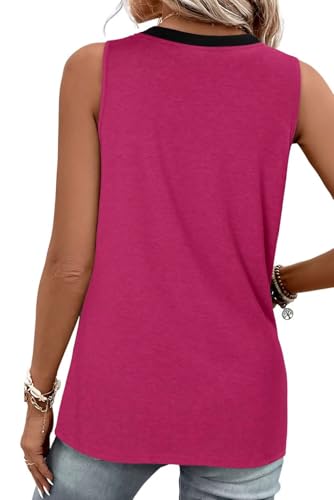 KISSMODA Womens Boho Tops for Summer Sleeveless Tanks Loose Fit Casual Blouse Daily Shirts for Leggings (S-3XL)