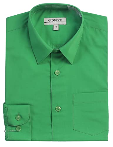 Image of Gioberti Boys Long Sleeve Solid Dress Shirt